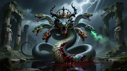 mythical Hydra creature