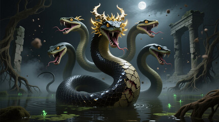mythical Hydra creature
