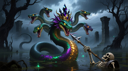 mythical Hydra creature