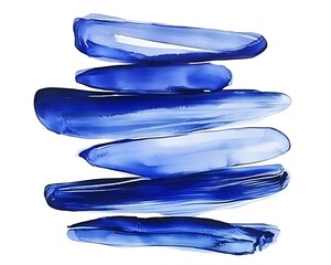 Stacked horizontal strokes of vibrant royal blue paint create abstract texture against a white background.