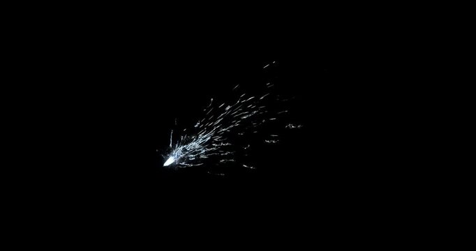 water ejection effect on black background