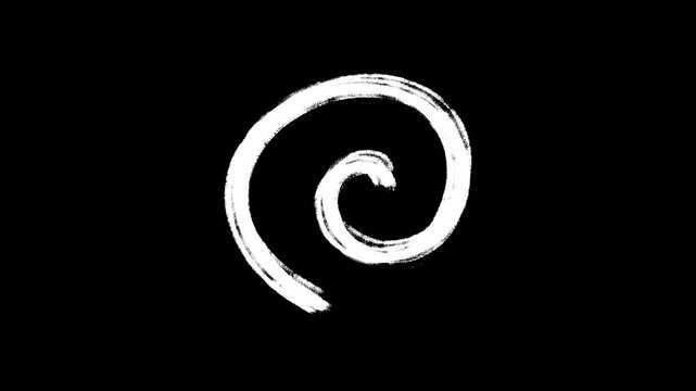 Animated the white spiral morphs on a solid transparent background into mesmerizing shapes.