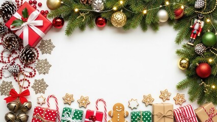 Merry Christmas Greetings Celebration Gift Background	
