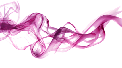 PNG Graceful pink smoke trails flowing on transparent background