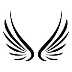 Sharp wing stroke silhouette