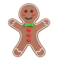 3d render  Gingerbread Man Cookie for Holiday Celebrations icon 