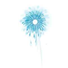 Blue glittery firework