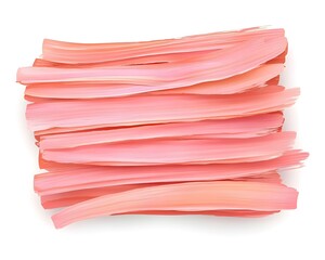 Stacked horizontal paint strokes display varied shades of delicate pink and coral