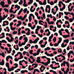 Pink animal leopard skin seamless fur texture pattern design