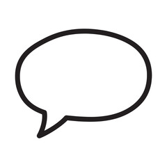 Naklejka premium Speech Bubble Vector Outline Design with Communication Icon Message Dialogue Graphic and Expression Elements in