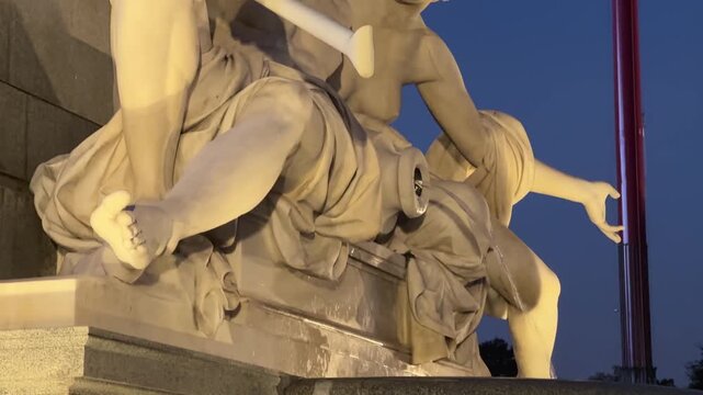 Fountain of Pallas Athena in front to Austrian Parliament, Vienna