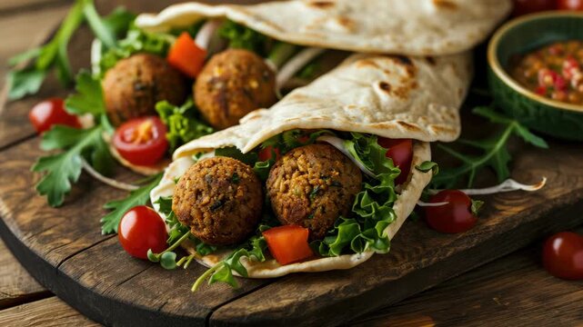 Tasty Veggie-Stir Fry on a Plate with Garnish