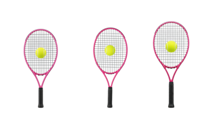 Tennis racket with ball