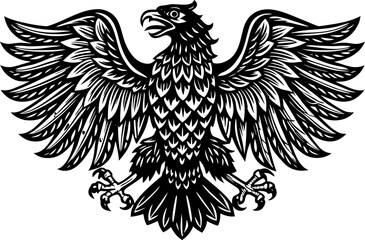 Austria national animal eagle, eagle with wings. 