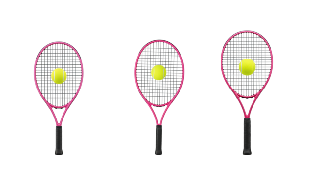 Tennis racket with ball