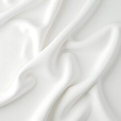 Obraz premium Smooth white silk fabric with elegant draping and soft texture 