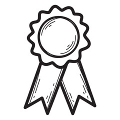 Achievement Icon Award Badge Graphic Illustration Medal Prize Quality Ribbon Seal Symbol Vector Vintage Winner Champion