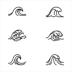 A Dynamic Global Water Wave Icon Symbol, Showcasing Flow and Motion in a Flat Design Minimalist Vector for Digital Nature Success Energy Solution Design.