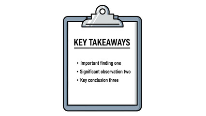 Vector illustration of a clipboard holding a piece of paper with 