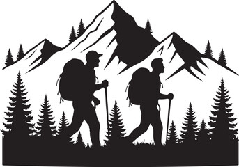 Hiking Adventure Silhouette