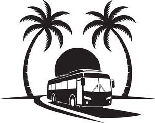 illustration of a palm trees in the park