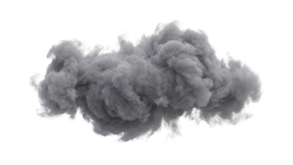 Dramatic storm cloud isolated, perfect for weather forecasts and cinematic visuals, great for adding atmospheric effects to digital designs and creative projects