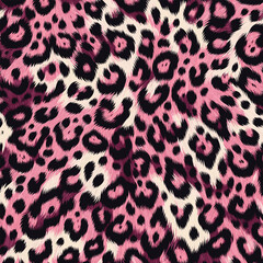 Vibrant pink leopard animal print, a seamless skin fur texture © Merisca