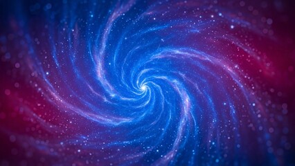 Abstract cosmic nebula with vortex spiral in galaxy fantastic universe illustration design as infinity outer space art background with glow light effect