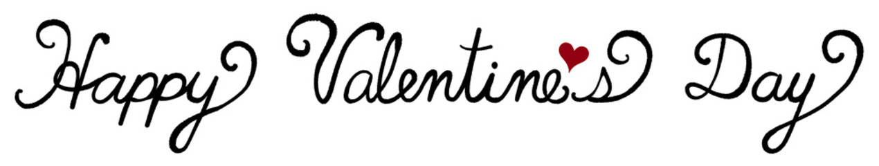 文字素材　Happy Valentine's Day