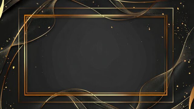 A black background with gold trim