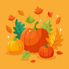 vector illustration of an autumn background