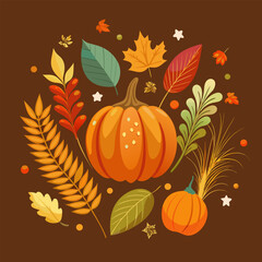 vector illustration of an autumn background