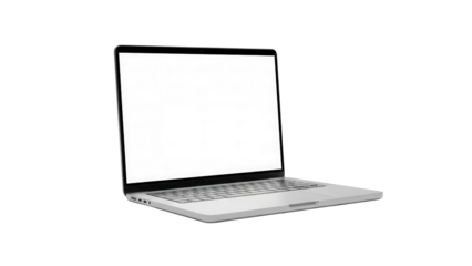 Sleek modern laptop with blank screen ready for your content, perfect for showcasing websites, apps, or presentations in a professional and engaging way