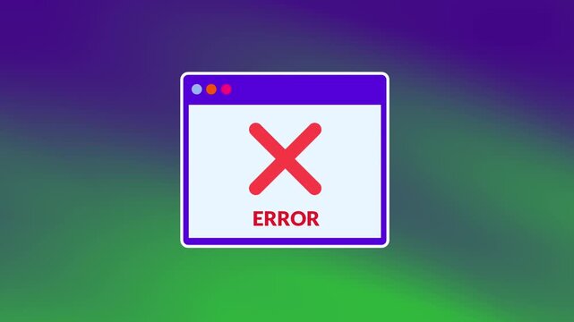 A glitching computer window graphic conveys digital frustration, system instability, and the unpredictable nature of technology when errors interrupt smooth workflow.