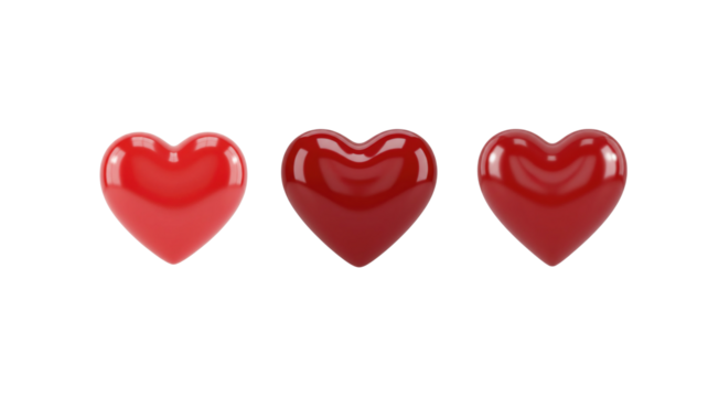 Red shiny heart - Powered by Adobe