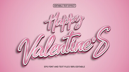Happy Valentines day 3D style Editable text effect 