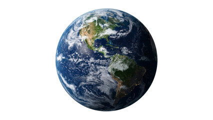 Fototapeta premium Beautiful Earth Globe with Americas View Offers a Global Perspective for Sustainability, Science, and Environmental Projects, Perfect for Educational Content