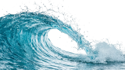 Dynamic turquoise wave cresting powerfully, perfect for ocean lovers, surfing enthusiasts, and coastal themes, bringing invigorating energy and dramatic beauty