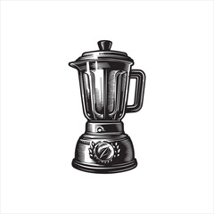 Vector Illustrations Logo of a Classic Kitchen Blender