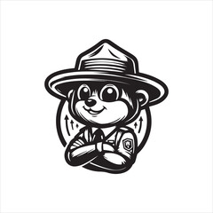 Park Ranger Vector Logo Illustrations Wildlife Conservation Design