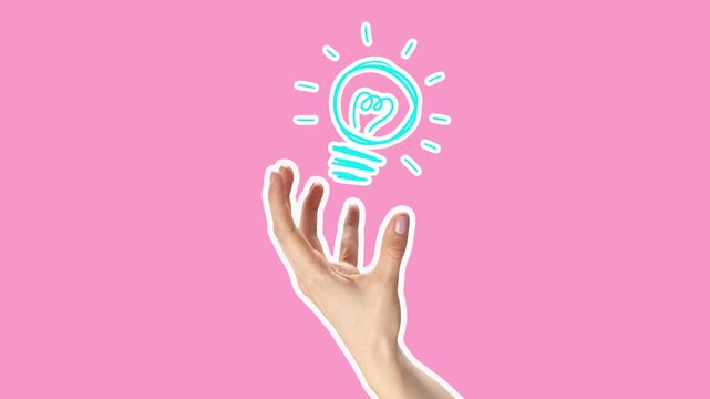 Creative hand gestures against a pink background showcasing expressive movements for art and communication