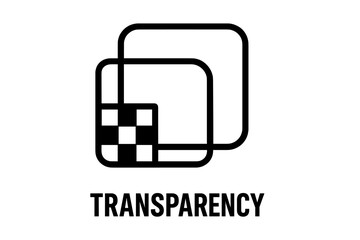 Iconic symbol representing digital transparency and alpha channel settings
