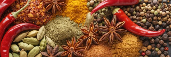 A banner with an image of a mixture of Asian spices.