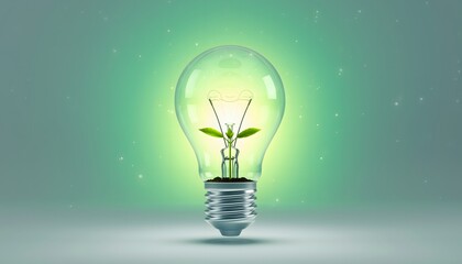 Clean energy symbol merging nature with technology high resolution photo