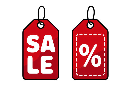 Limited time sale event with discounts up to a certain percentage, retail promotion for shopping deals and special prices, promotional discount tag set