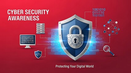 Cyber Security Awareness - Protecting Your Digital World with Technology.