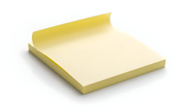 Stack of yellow sticky notes on white background for reminders - Powered by Adobe