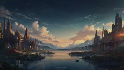 night panorama of the city