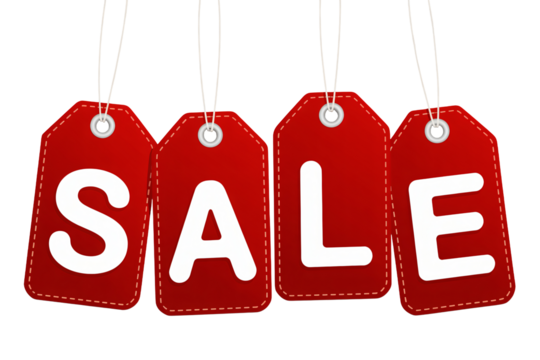 Limited time sale event with hanging red tags, drive immediate retail sales and boost profits with this eye-catching promotion, perfect for online campaigns