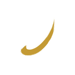 Golden Brushstroke Emblem: A captivating golden brushstroke gracefully dances across the canvas, its flowing form symbolizing elegance and dynamism.